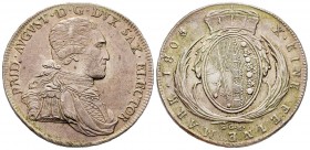 Germany
Saxe
Frederick Augustus III 1763-1806 
Thaler, Dresden, 1805 SGH, AG 27.96 g.
Ref : KM#1036
Conservation : presque Superbe