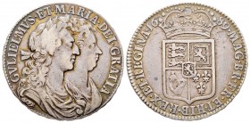 Great Britain
William III & Mary 1688-1694 
Halfcrown , Tower (London) mint, AG 14.74 g. 
Ref : ESC 510, SCBC 3435
Conservation : TTB