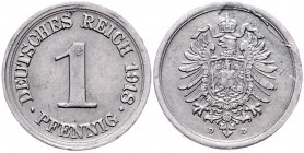 Lot
Deutschland, II. Deutsches Kaiserreich 1871 - 1918. 2 Stück, 1 Pfennig. a. ca 0,8g
J. 300
1918 D
vz