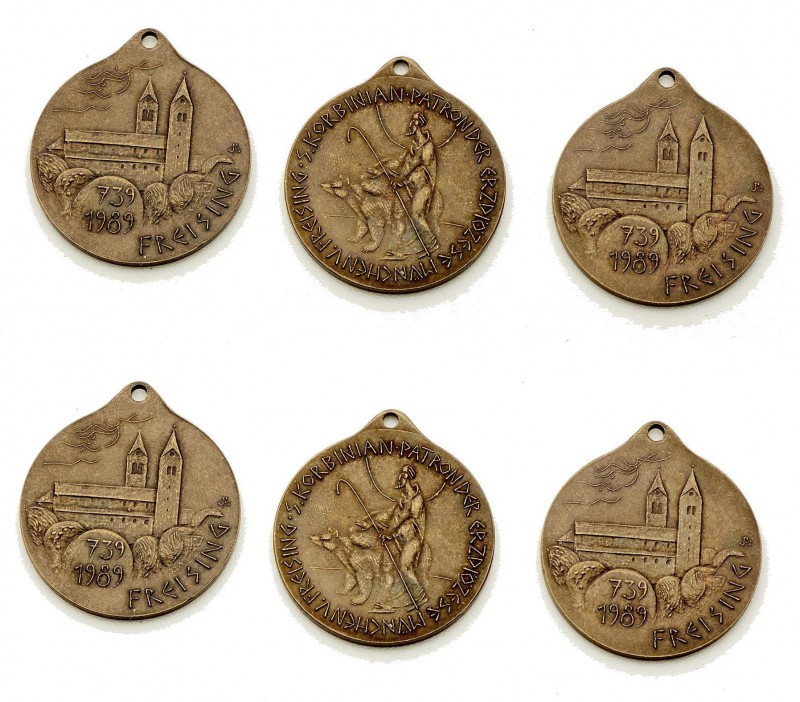 Lot
Deutschland, Bundesrepublik - seit 1949. 3 Stück Medaillen von Freising 1989...