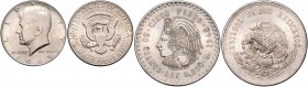 Lot
Mexiko / USA. 2 Stück, 1/2 Dollar USA, Peso von Mexiko. vz - stgl