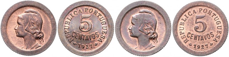 Lot
Portugal. 2 Stück 5 Centavos 1927. a. ca 2,90g
KM 572
stgl