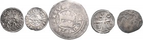 Lot
Tschechien, Ungarn. 5 Stück, diverse Ag-Münzen, Prager Groschen, Denar, usw.. ss - f.vz