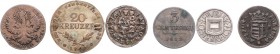 Lot
Römisch Deutsches Reich - Habsburgische Erb- und Kronlande. 6 Stück, Knopfmünzen zu 10 Kreuzer. s - ss