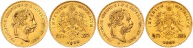 Lot
Münzen Kaisertum Österreich 1804 - 1918. 2 Stück 4 Gulden 1885. ges. 6,44gg
Fr. 1335
ss