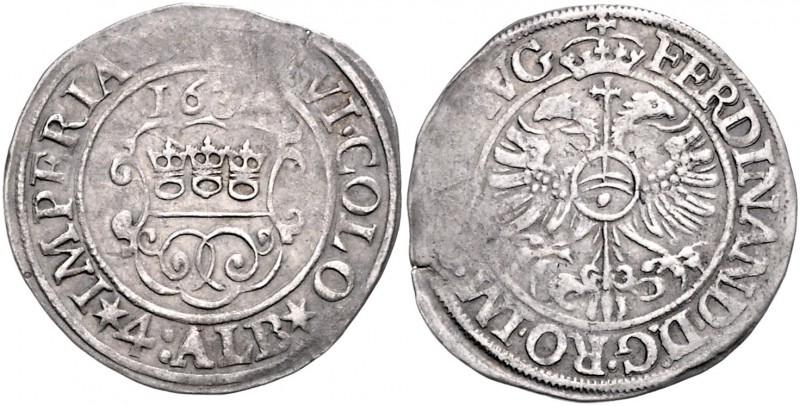 Stadt
Deutschland vor 1871, Köln. 4 Albus, 1634. mit Titel Ferdinand II.
Köln
2,...