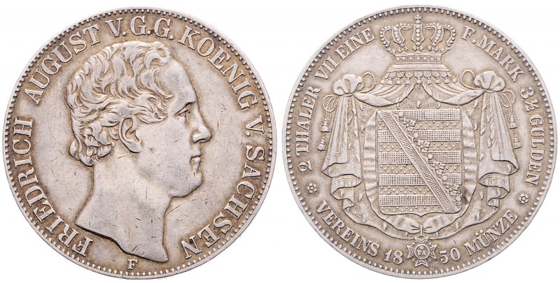 Friedrich August II. 1836 - 1854
Deutschland vor 1871, Sachsen. Doppeltaler / 2 ...