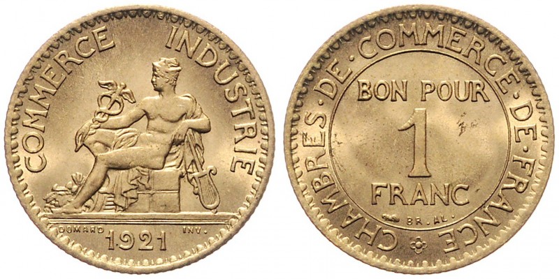 Dritte Republik 1871 - 1940
Frankreich. 1 Francs, 1921. Paris
4,01g
KM 876, F. 2...