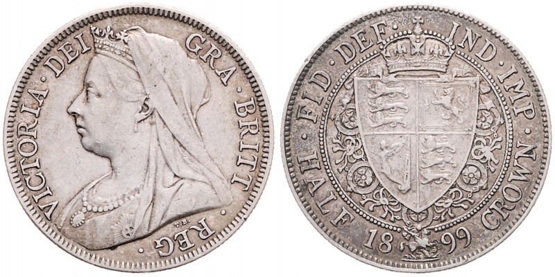 Victoria 1876 - 1901
Großbritannien. 1/2 Crown, 1899. London
14,08g
KM 782, Seab...