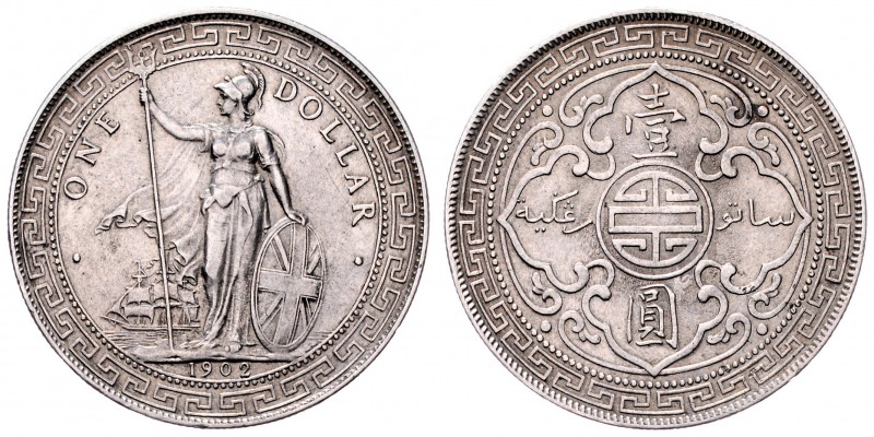 Hong Kong
Großbritannien. Trade Dollar, 1902 B. Bombay
26,95g
KM Tn5, Schön H1
v...