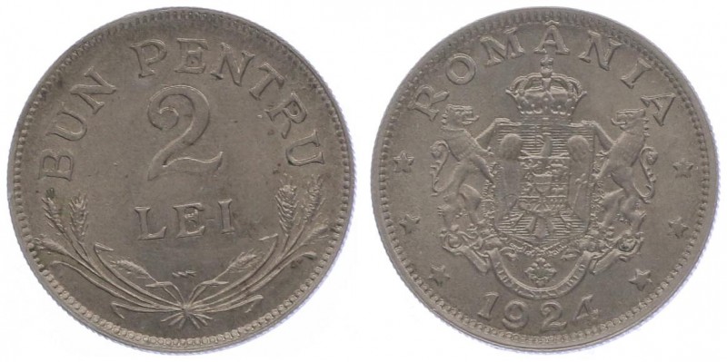 Ferdinand I. 1914 - 1927
Rumänien. 2 Lei, 1924. Paris
7,20g
KM 47
vz