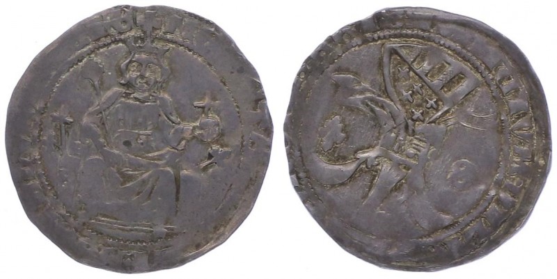 Karl Robert 1307 - 1342
Ungarn. Groschen, o. J. (um 1337). 3,00g
Huszar 448
vz