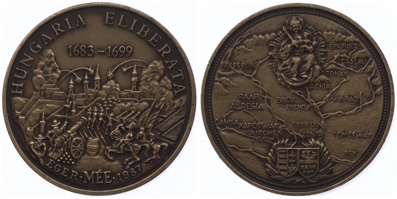 Volksrepublik
Ungarn. Bronzemedaille, 1987. Hungaria Eliberata 1683 - 1699, von ...