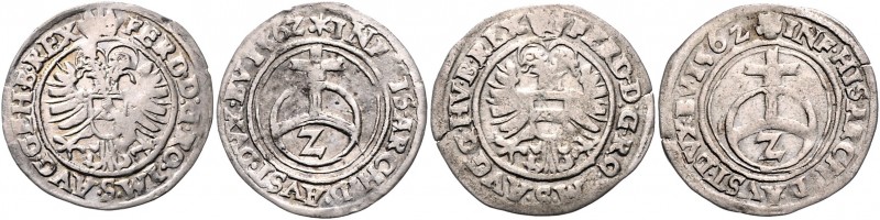 Ferdinand I. 1521 - 1564
2 Kreuzer (1/2 Batzen), 1562. 2 Stück
Wien
a. ca 1,34g
...