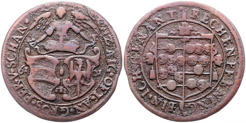 Rudolph II. 1576 - 1612
Rechenpfennig, 1601. geprägt während des Interregnums 15...