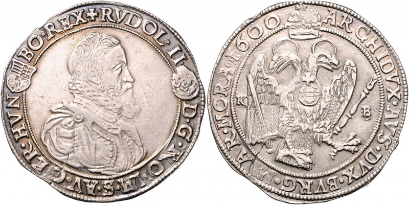 Rudolph II. 1576 - 1612
Taler, 1600 K-B. Kremnitz
28,19g
Voglh. 100/IV
ss/vz