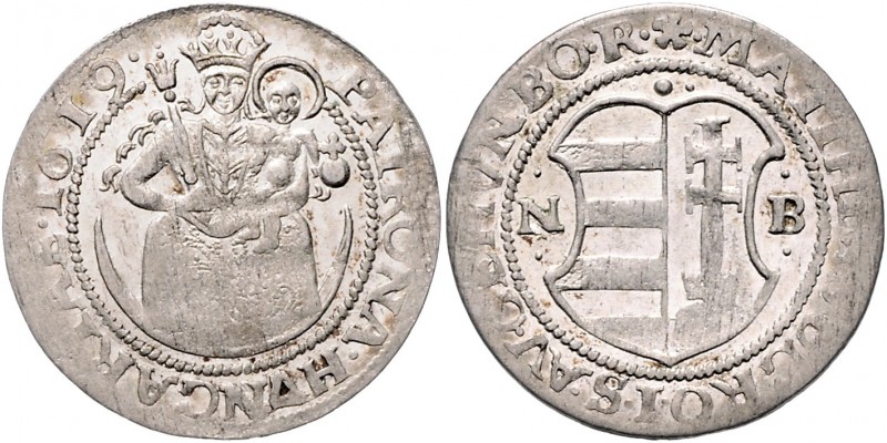 Matthias II. 1612 - 1619
Breit - Groschen, 1619 N-B. Nagybanya
2,16g
Huszar 1133...