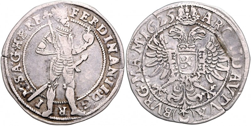 Ferdinand II. als Kaiser 1619 - 1637
1/4 Taler, 1625. Prag
6,92g
Her. 890
gestop...