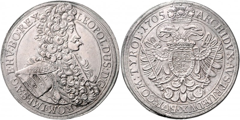 Leopold I. 1657 - 1705
Taler, 1705. Wien
28,42g
Her. 604
vz