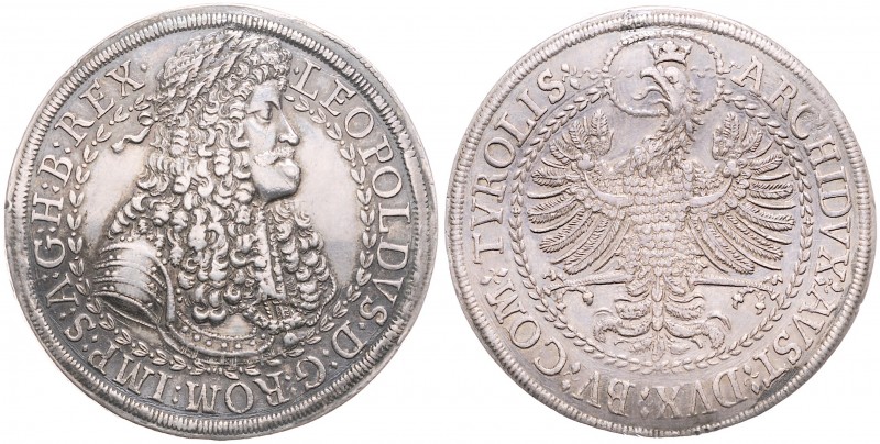 Leopold I. 1657 - 1705
Doppeltaler / 2 Taler, o. Jahr. Hall
56,57g
Her. 572
min....