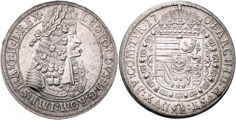 Leopold I. 1657 - 1705
Taler, 1701. Hall
28,89g
Her. 649
vz/stgl