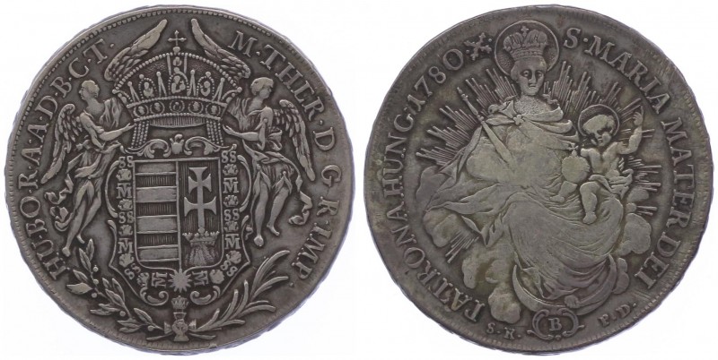 Maria Theresia 1740 - 1780
Madonnentaler, 1780 B// SK-PD. Kremnitz
27,90g
Fr. 10...