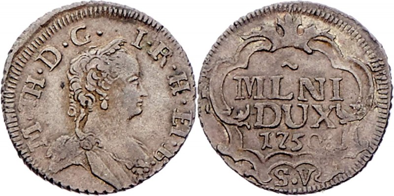 Maria Theresia 1740 - 1780
V Soldi, 1750 SV. Mailand
3,34g
Fr. 1891, Her. 1789, ...