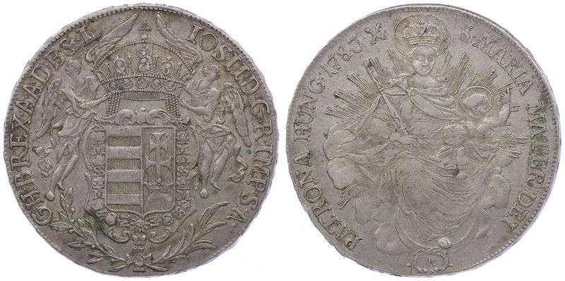 Joseph II. als Alleinregent 1780 - 1790
Madonnentaler, 1783 B. Kremnitz
28,00g
H...