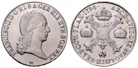Franz II. 1792 - 1806
Kronentaler, 1794 M. Mailand
29,54g
Her. 489
min. berieben
vz/stgl