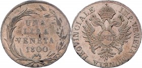 Franz II. 1792 - 1806
1 Lira, 1800. Venedig
4,73g
Her. 579
f.vz