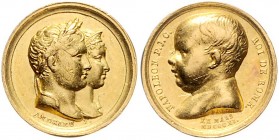 Franz I. 1806 - 1835
Goldmedaille, 1811. von B. Andrieu und A. Gallé, auf die Geburt seines Sohnes, Napoléon François Joseph Charles, König von Rom. B...
