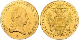 Franz I. 1806 - 1835
Dukat, 1811 A. Wien
3,50g
Fr. 36
vz/vz+
