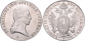 Franz I. 1806 - 1835
Taler, 1814 A. Wien
28,14g
Fr. 133
Av. min. justiert
vz/stgl