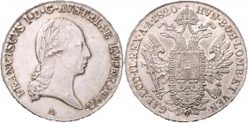 Franz I. 1806 - 1835
Taler, 1820 A. Wien
28,11g
Fr. 150
vz+/stgl