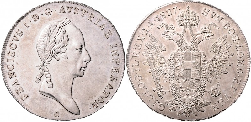 Franz I. 1806 - 1835
Taler, 1827 C. Prag
28,11g
Fr. 192
vz/stgl