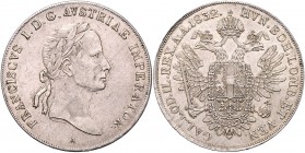 Franz I. 1806 - 1835
Taler, 1832 A. Wien
28,08g
Fr. 199
vz/stgl