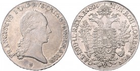 Franz I. 1806 - 1835
1/2 Taler, 1824 B. Kremnitz
14,08g
Fr. 247
vz