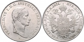 Franz I. 1806 - 1835
Taler, 1831 A. anliegende Bänder
Wien
28,00g
Fr. 264
stgl