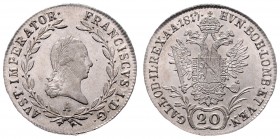 Franz I. 1806 - 1835
20 Kreuzer, 1817 A. Wien
6,69g
Fr. 316
min. justiert
stgl
