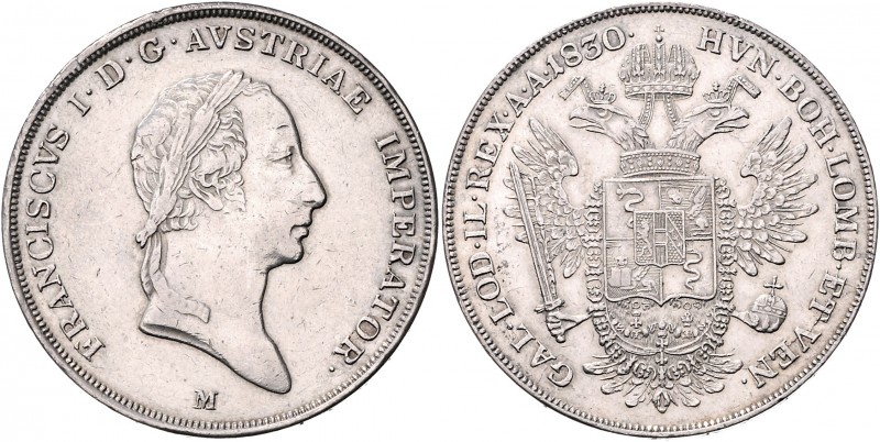 Franz I. 1806 - 1835
Scudo, 1830 M. Mailand
26,04g
Fr. 624
ss/vz