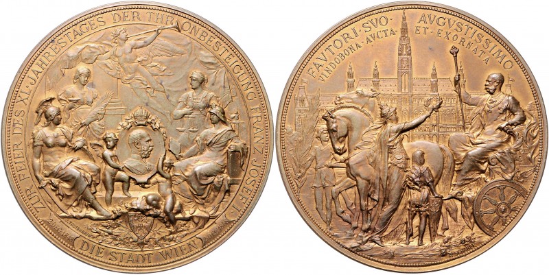 Franz Joseph I. 1848 - 1916
Kupfermedaille, 1888. auf das 40-jähr. Kronjubiläum ...