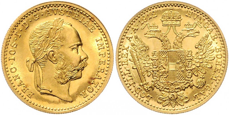 Franz Joseph I. 1848 - 1916
Dukat, 1912. Wien
3,50g
Fr. 1271
stgl