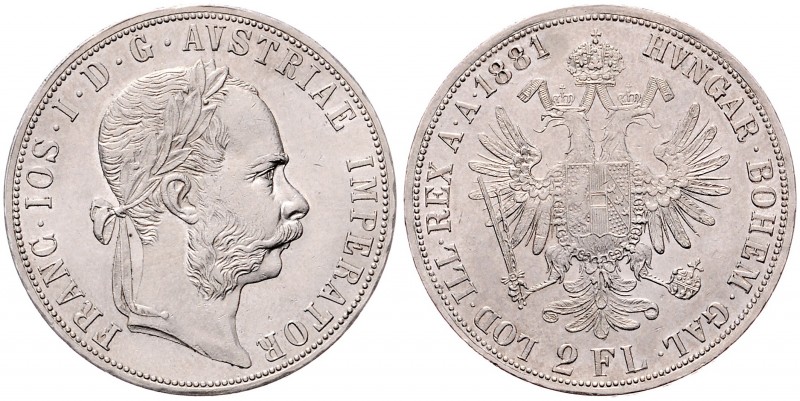 Franz Joseph I. 1848 - 1916
2 Gulden, 1881. Wien
24,75g
Fr. 1380
f.stgl