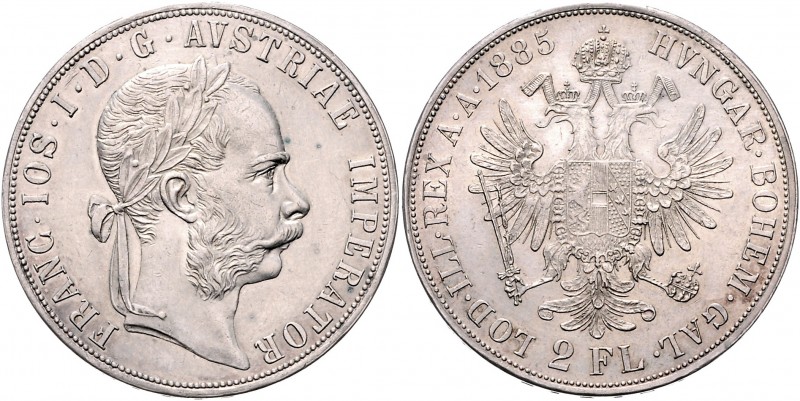 Franz Joseph I. 1848 - 1916
2 Gulden, 1885. Wien
24,59g
Fr. 1384
vz