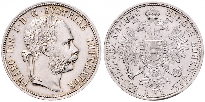 Franz Joseph I. 1848 - 1916
1 Gulden, 1890. Wien
12,34g
Fr. 1510
stgl