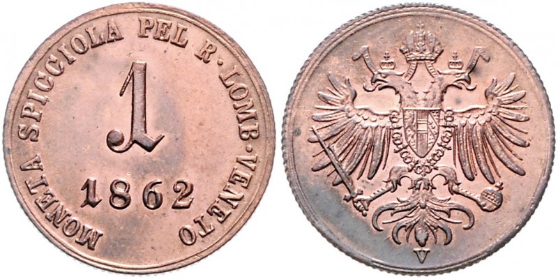 Franz Joseph I. 1848 - 1916
1 Soldo, 1862 V. Venedig
3,42g
Fr. 1891
vz/stgl