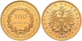 100 Kronen, 1923
1. Republik 1918 - 1933 - 1938. Wien. 33,94g
Her. 1
f.stgl