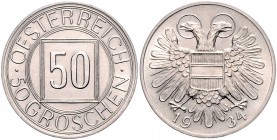 50 Groschen, 1934
1. Republik 1918 - 1933 - 1938. Wien. 5,58g
Her. 50
stgl