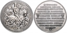 Silbermedaille, o.Jahr (1965)
2. Republik 1945 - heute. von Bodlak, a.d. 600 jährige Gründung der Universität Wien, Siegel Rudolph I., in Original Etu...