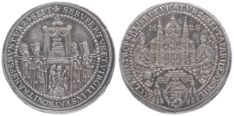 Paris Graf Lodron 1619 - 1653
Salzburg - Erzbistum. 1/2 Taler, 1628. Domweihe
Sa...